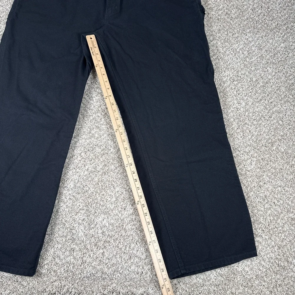 Carhartt Pants Mens 44x32 Black Loose Fit Canvas Carpenter Utility B11‎ BLK Work
